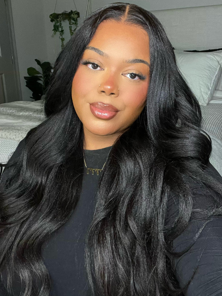 Klaiyi Light Yaki Straight Human Hair Bundles Most Natural Yaki Weave 2/3/4 Bundles/Pack