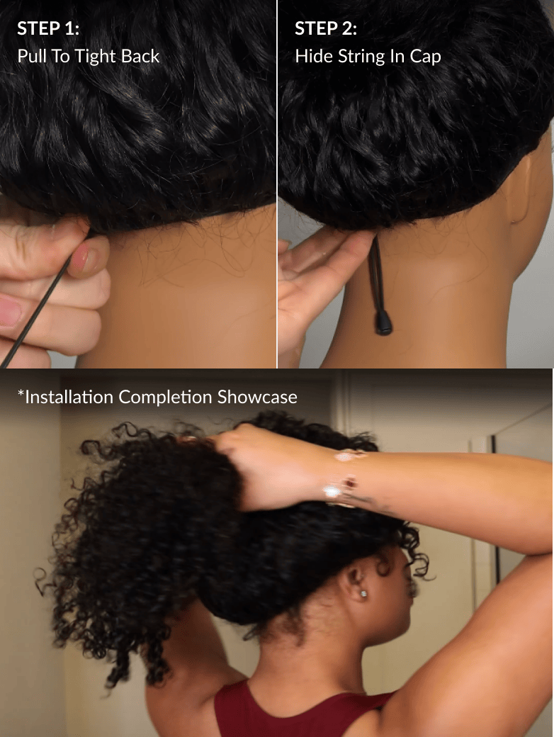 Klaiyi New EasiContour V Part Jerry Curly Wig Glueless Protective Style Human Hair Beginner Friendly Wig