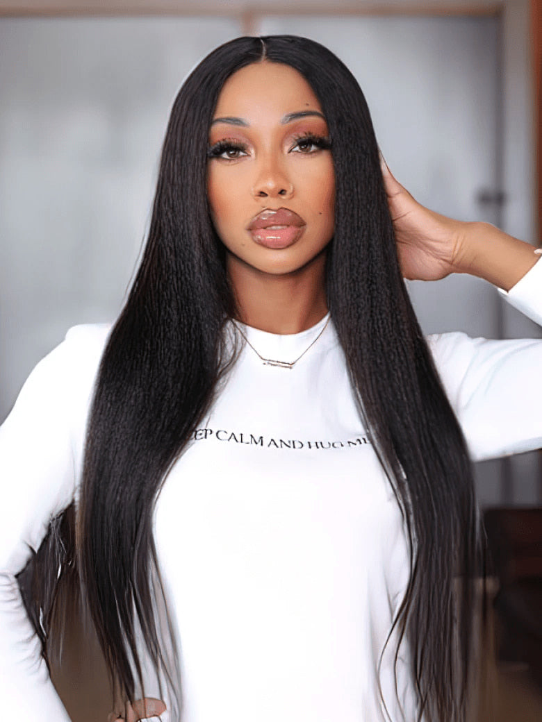 Klaiyi Light Yaki Straight Human Hair Bundles Most Natural Yaki Weave 2/3/4 Bundles/Pack