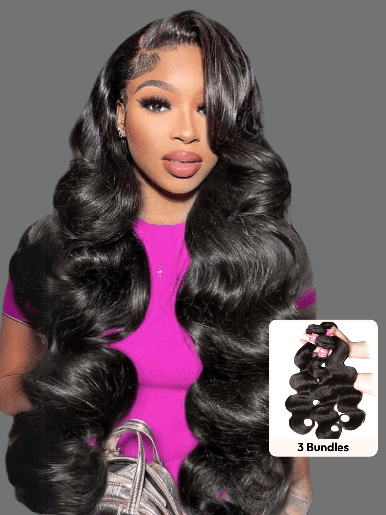 Klaiyi Brazilian Hair Body Wave Human Virgin Hair Weft 3 or 4 Bundles/Pack