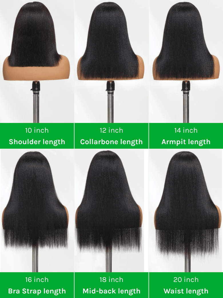 Klaiyi 13x4 Pre-Everything Yaki Straight Put On and Go Glueless Wig Real Ear to Ear Full Frontal Human Hair Silk Press Look Hair