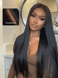 Klaiyi Silky Straight 13x4 Pre-Everything Lace Frontal Wig Real Ear To Ear Pre-Cut Lace Frontal Super Secure Wig