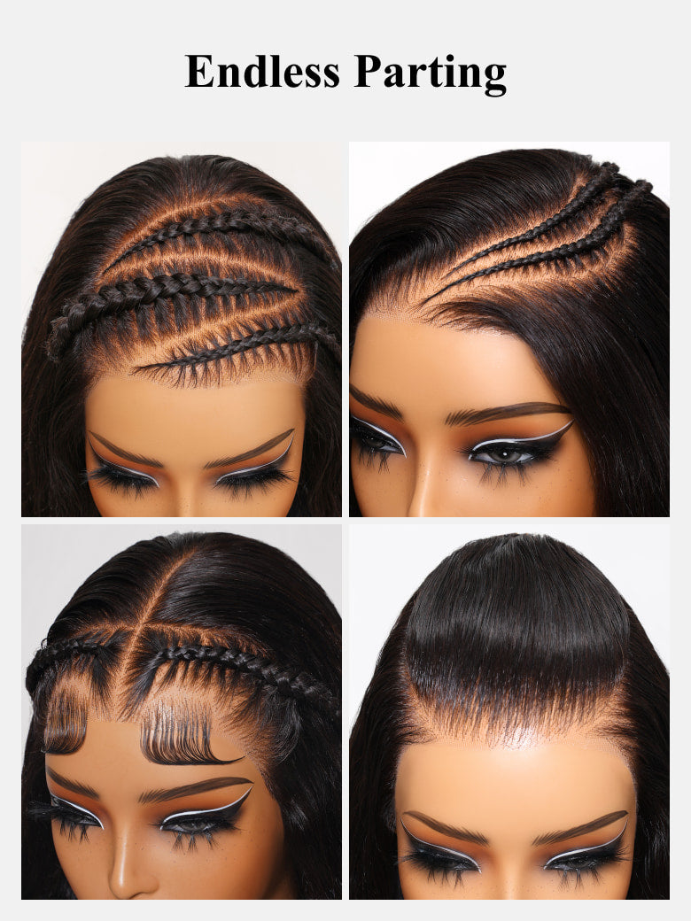 Klaiyi Silky Straight 13x4 Pre-Everything Lace Frontal Wig Real Ear To Ear Pre-Cut Lace Frontal Super Secure Wig
