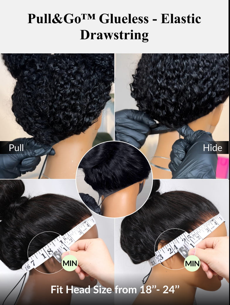 Klaiyi 4C Kinky Edge Wig Realistic Super Natural 4C Kinky Curly 7x5 Bye Bye Knots Wig Flash Sale