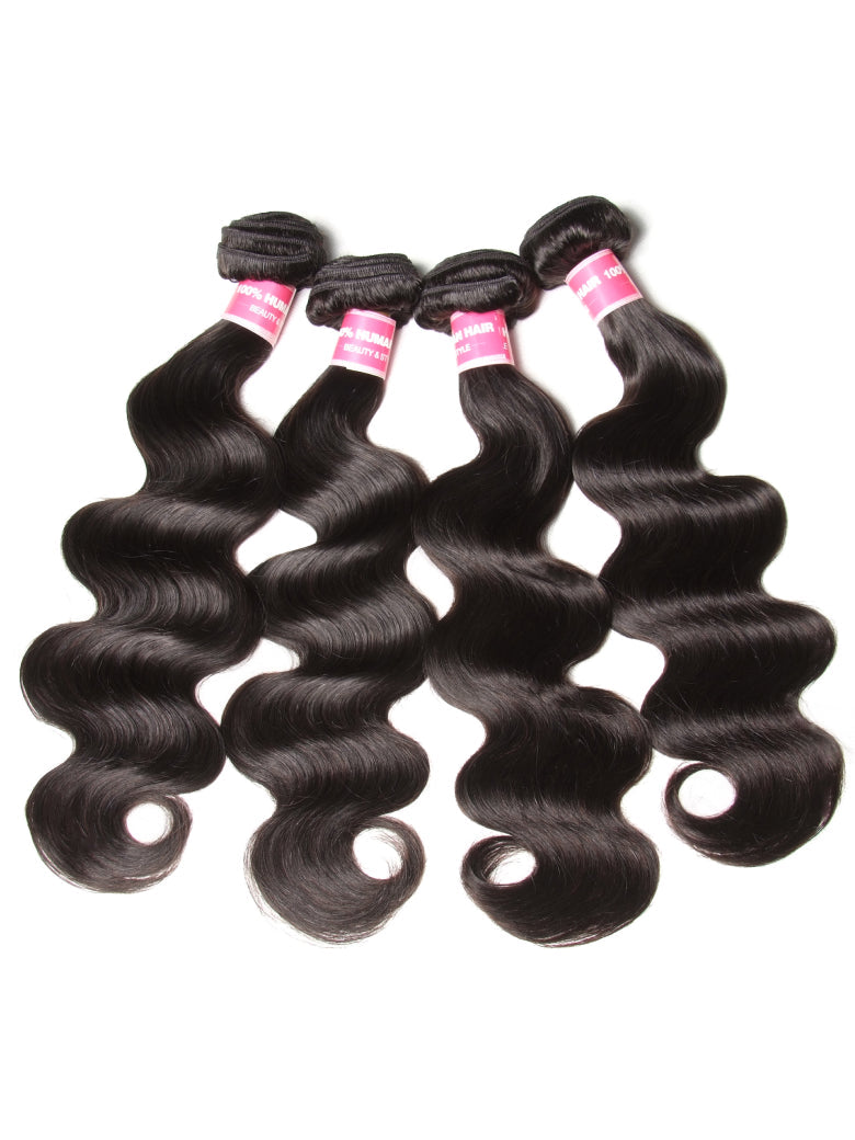 Klaiyi Brazilian Hair Body Wave Human Virgin Hair Weft 3 or 4 Bundles/Pack