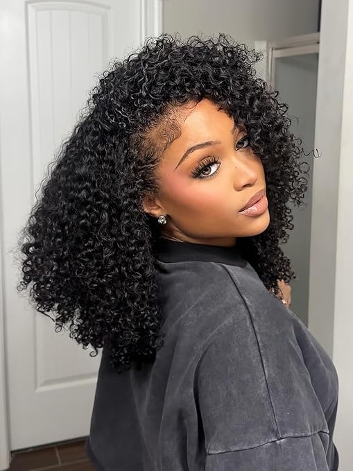Klaiyi 4C Kinky Edge Wig Realistic Super Natural 4C Kinky Curly 7x5 Bye Bye Knots Wig Flash Sale