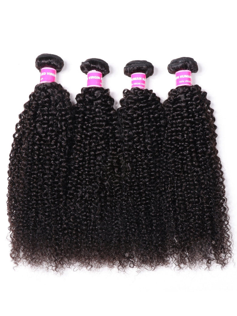 Klaiyi 4C Kinky Curly Virgin Hair 3 Bundles Deal Brazilian Kinky Curly Human Hair Weft Flash Sale