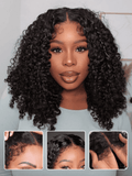 Klaiyi 4c Kinky Edge Kinky Curly Skin Melt 7x5 Bye Bye Knots Wig Virgin Human Hair Natural Hairline