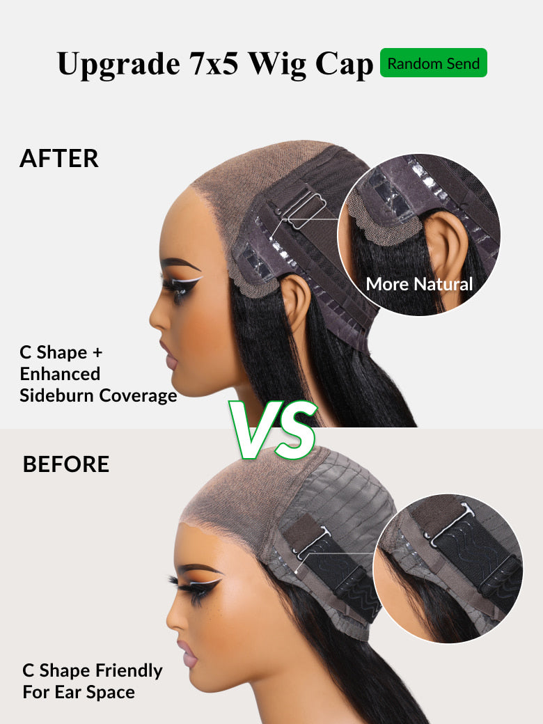 Klaiyi 7x5 Bye Bye Knots Put On and Go Wig Glueless Body Wave Human Hair Wigs Beginner Wig