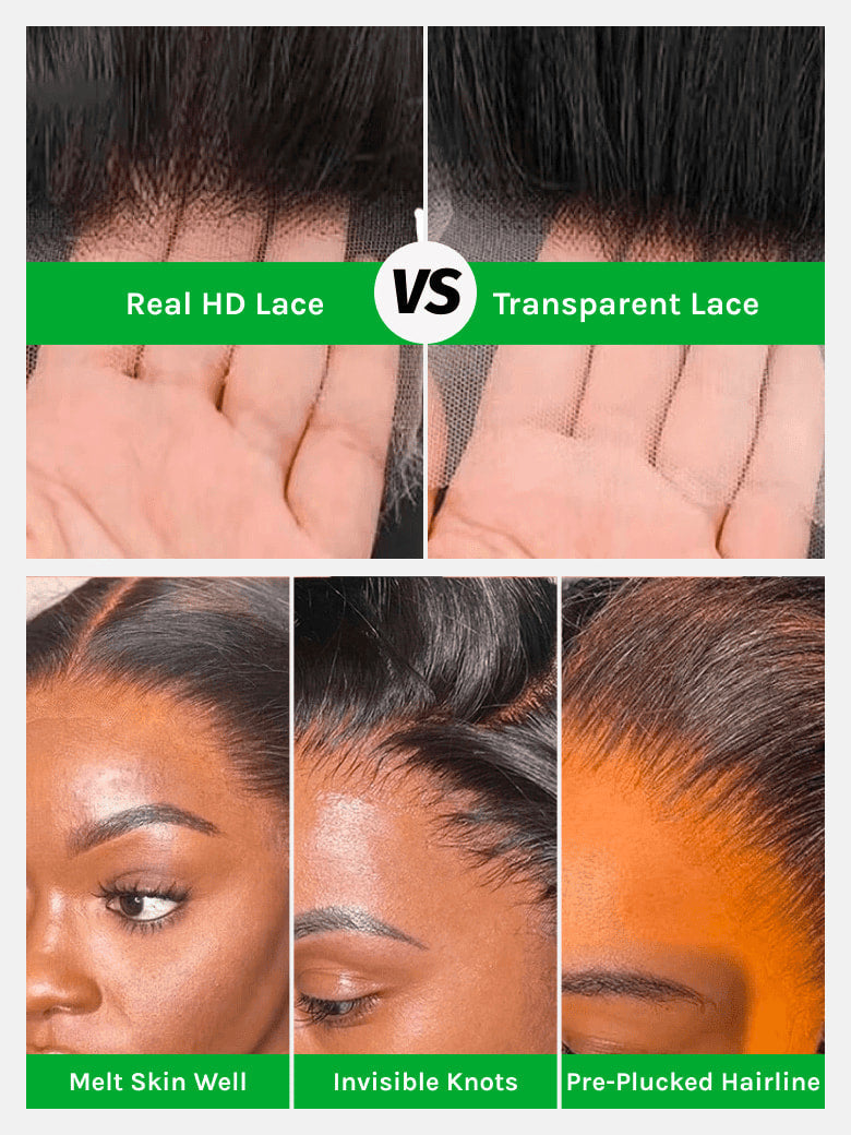 Klaiyi Hair 13x4 Balayage Highlight Wig with Bangs Pre-everything Body Wave Lace Front Human Hair Wigs with Invisi Drawstring Flash Sale