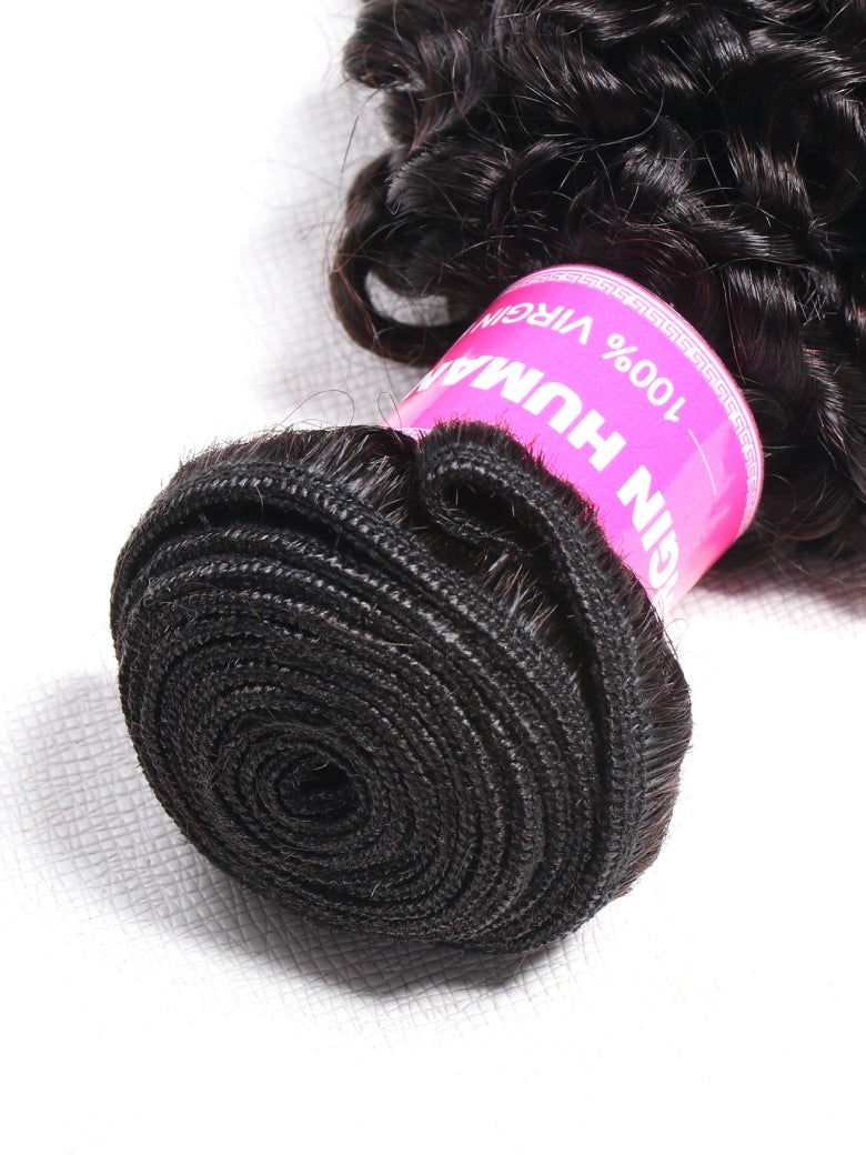 Klaiyi Hair 4 Bundles Kinky Curly Virgin Brazilian Human Hair Weave Best Unprocessed Human Hair