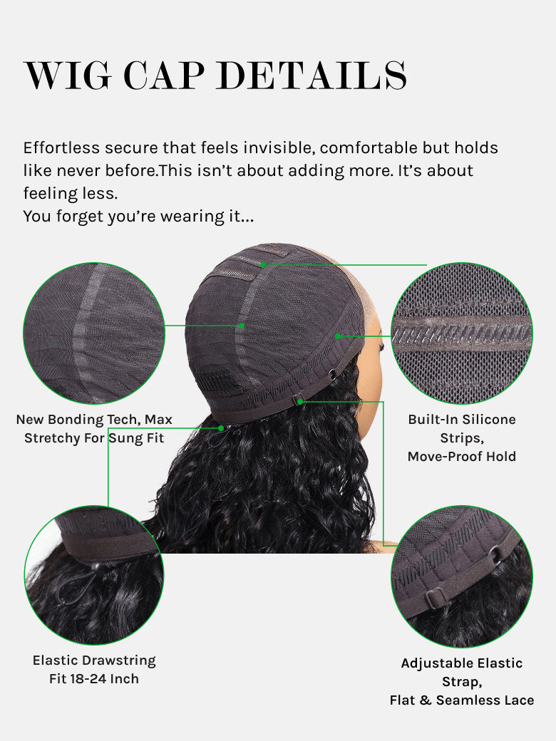 Flash Sale Klaiyi Water Wave 7x5 Bye Bye Knots /13x4 Pre-everything Put On and Go Glueless Human Hair Wigs